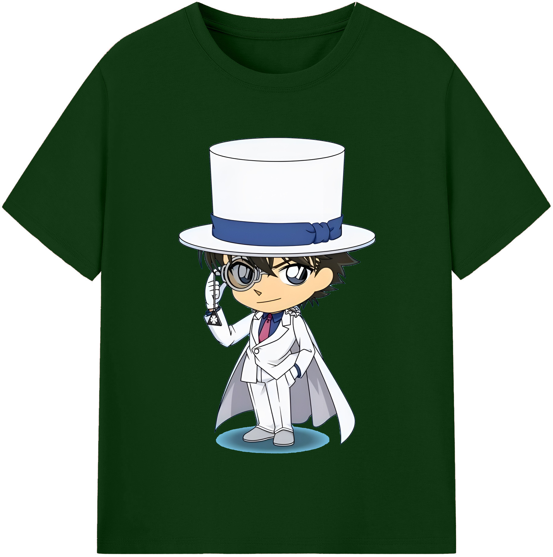 （画像用） 名探偵コナン くろば かいと Detective Conan Kuroba Kaito 綿100％半袖Tシャツ（フロントプリント）